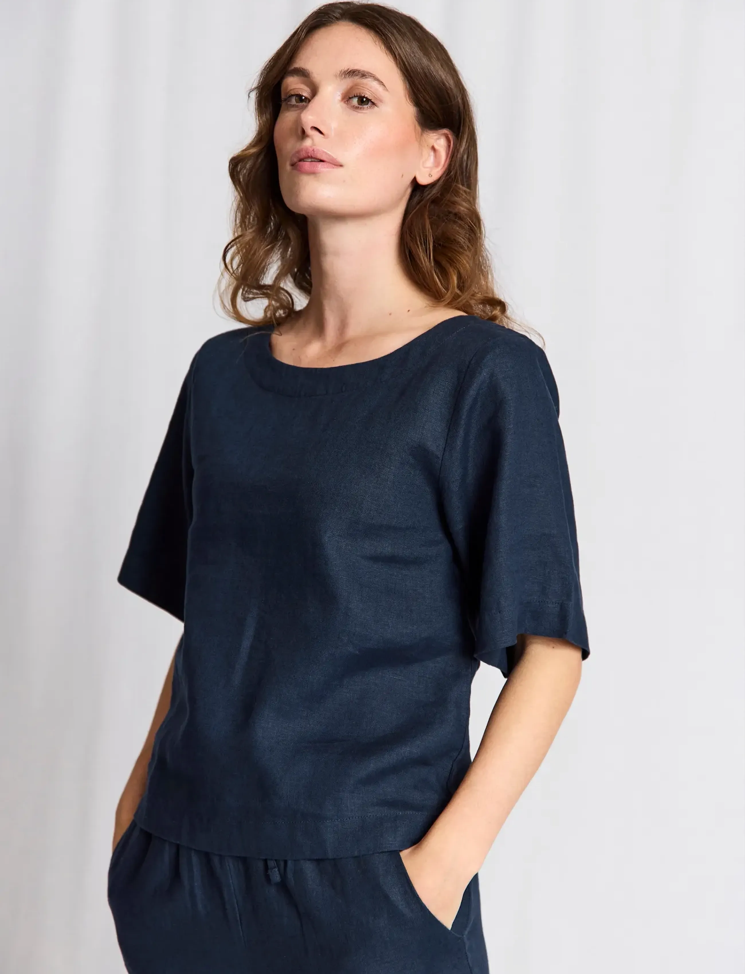 Bruun & Stengade BS Lucianne Regular Fit Top - Bluser - NAVY / navy