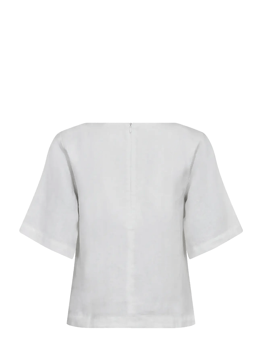 Bruun & Stengade - BS Lucianne Regular Fit Top - leinenhemden - white - 2