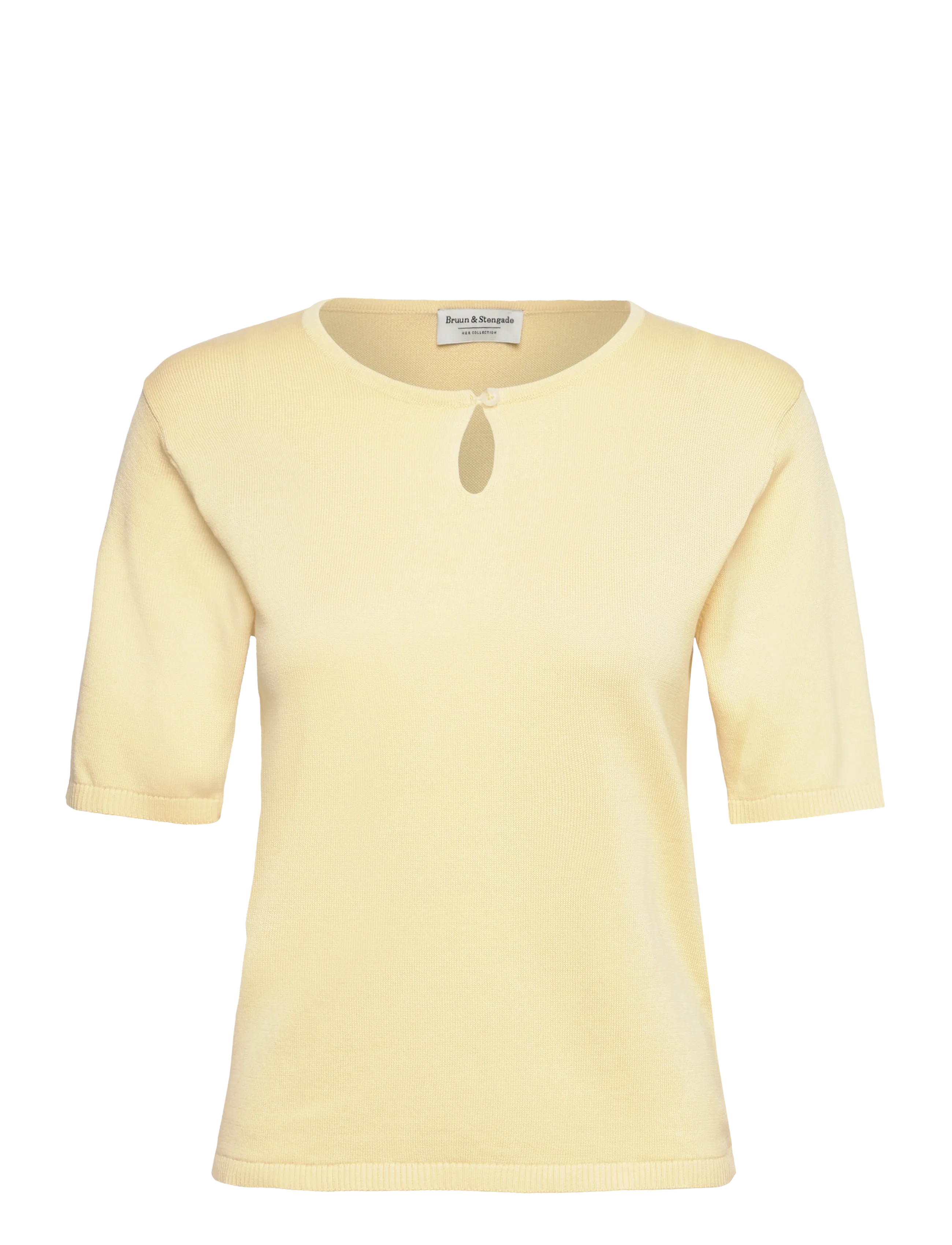 Bruun & Stengade BS Francesca  Regular Fit T-Shirt - T-särgid - DUSTY YELLOW / yellow