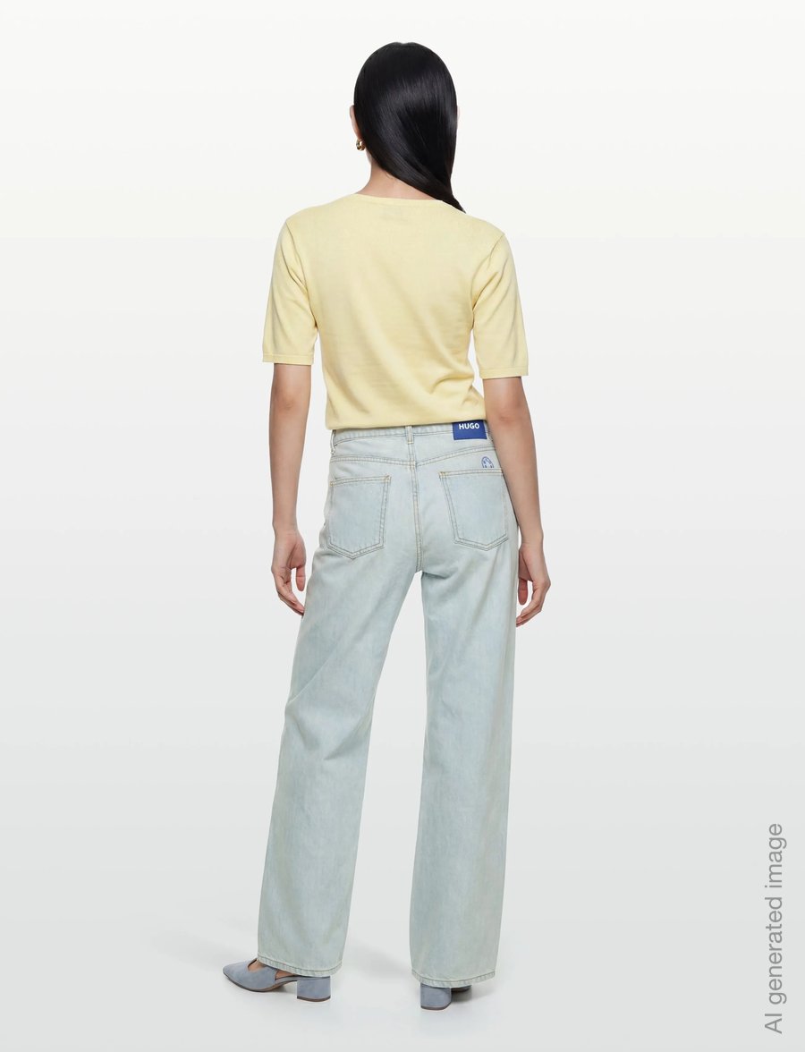 Bruun & Stengade - BS Francesca Regular Fit T-Shirt - t-särgid - dusty yellow - 4
