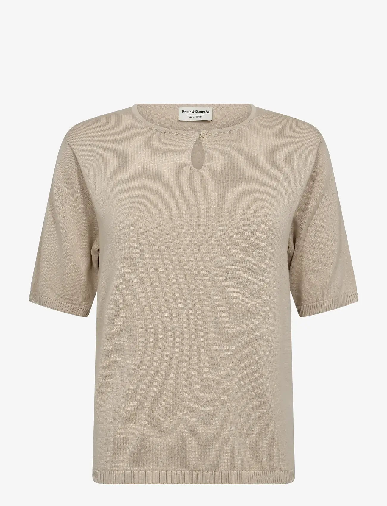Bruun & Stengade - BS Francesca  Regular Fit T-Shirt - t-shirts - oyster gray - 1