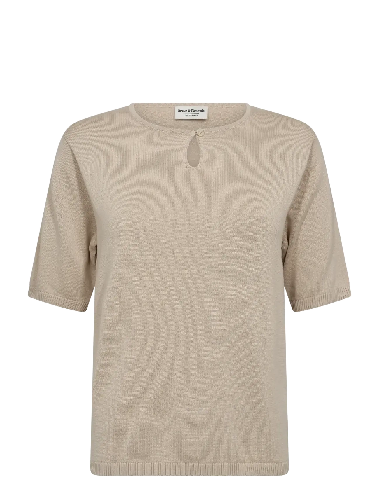 Bruun & Stengade BS Francesca  Regular Fit T-Shirt - Bruun & Stengade - OYSTER GRAY / beige