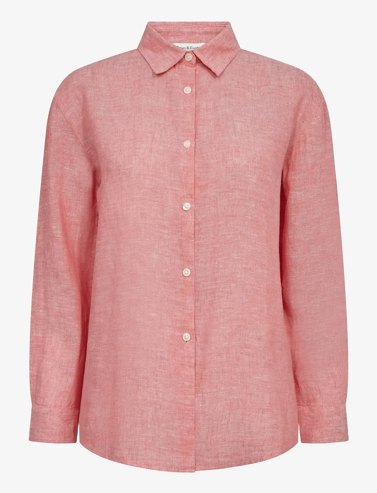 Bruun & Stengade - BS Marietta Regular Fit Shirt - långärmade skjortor - pink - 1