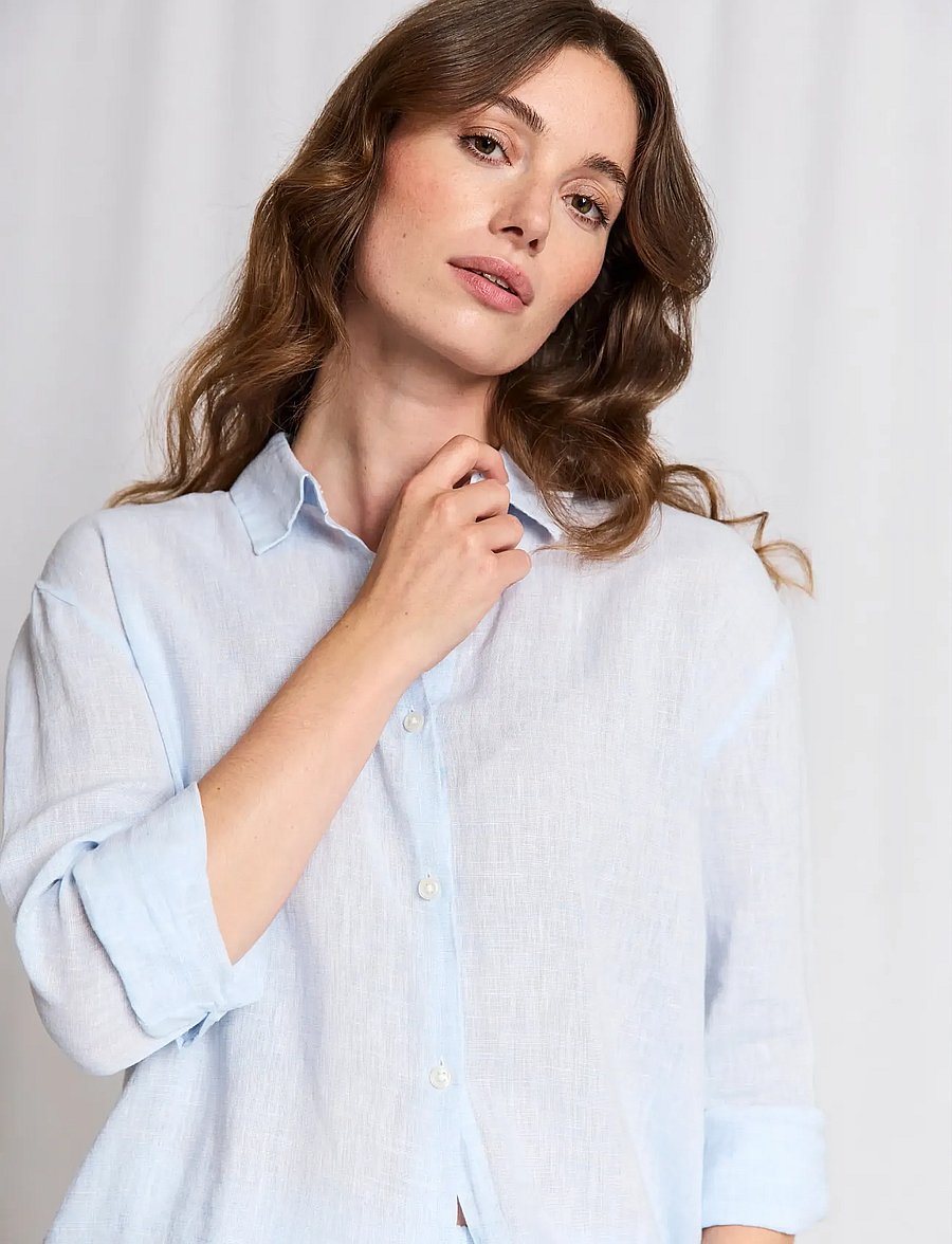 Bruun & Stengade - BS Marietta Regular Fit Shirt - langärmlige hemden - sky - 5