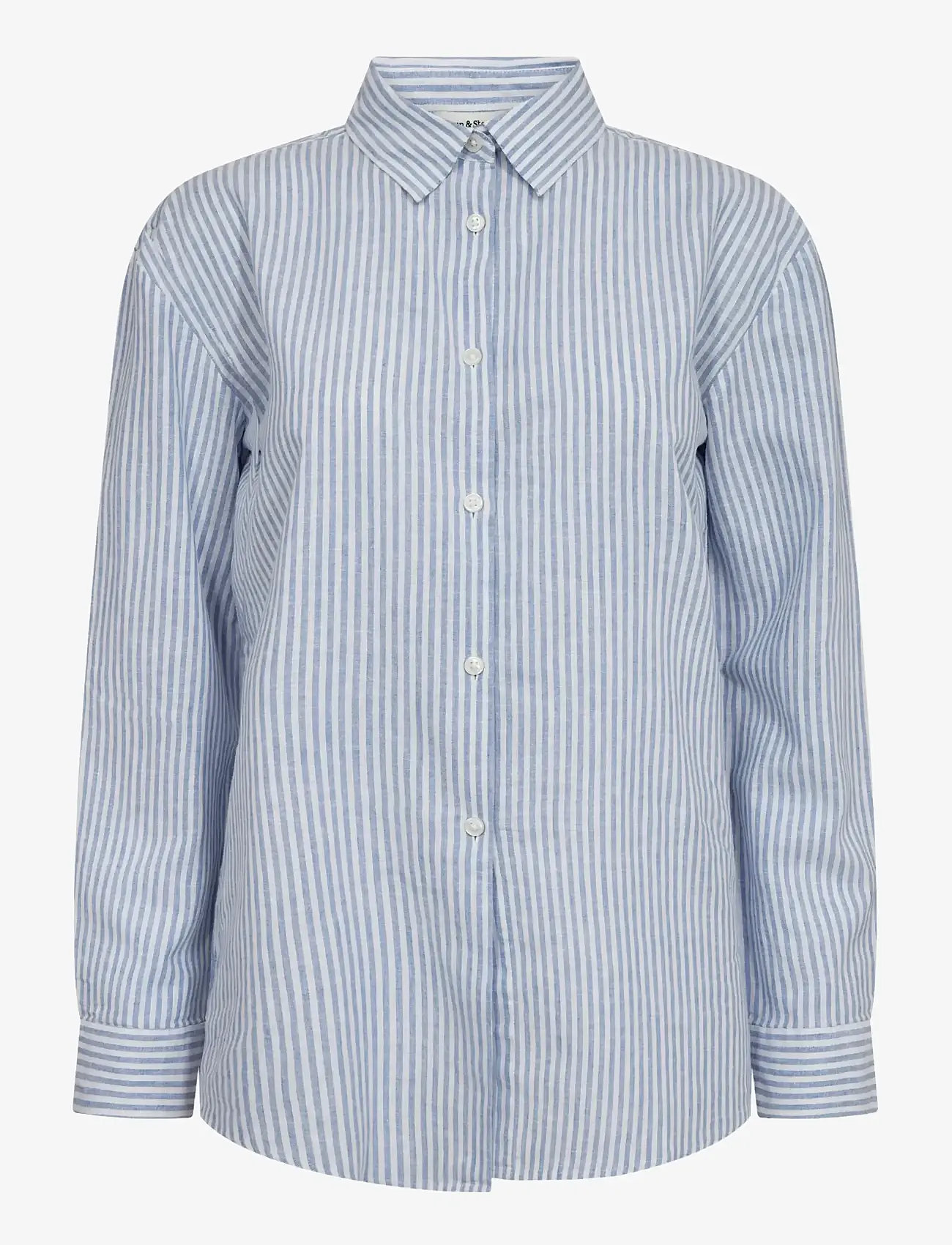 Bruun & Stengade - BS Marietta Regular Fit Shirt - langärmlige hemden - light blue/white - 1