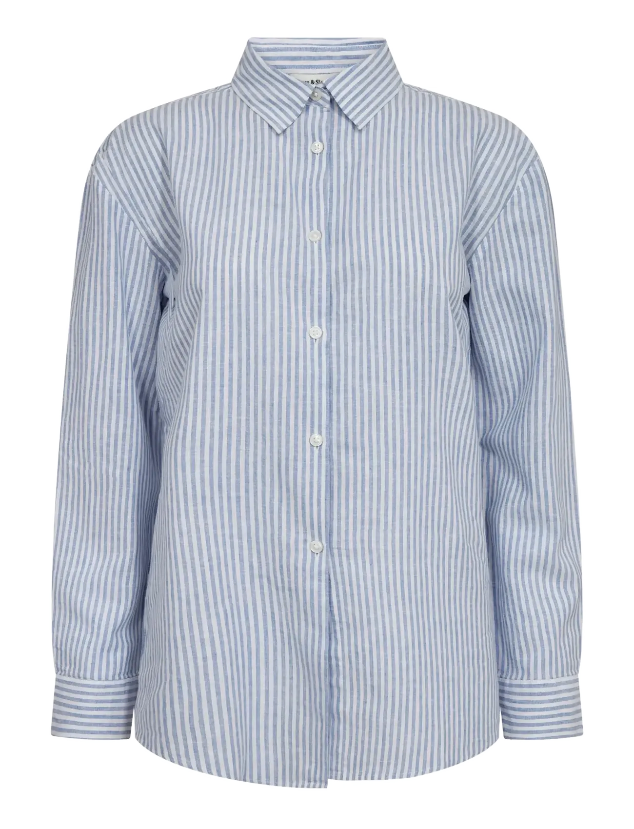 Bruun & Stengade BS Marietta Regular Fit Shirt - Transitional Layering - LIGHT BLUE/WHITE / blue