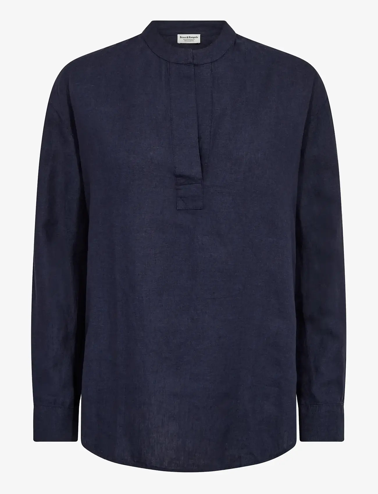 Bruun & Stengade - BS Noemi Regular Fit Shirt - leinenhemden - navy - 1