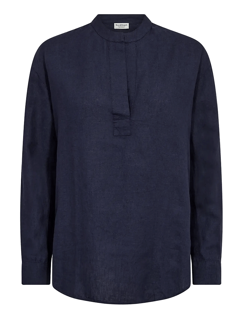 Bruun & Stengade - BS Noemi Regular Fit Shirt - leinenhemden - navy - 1
