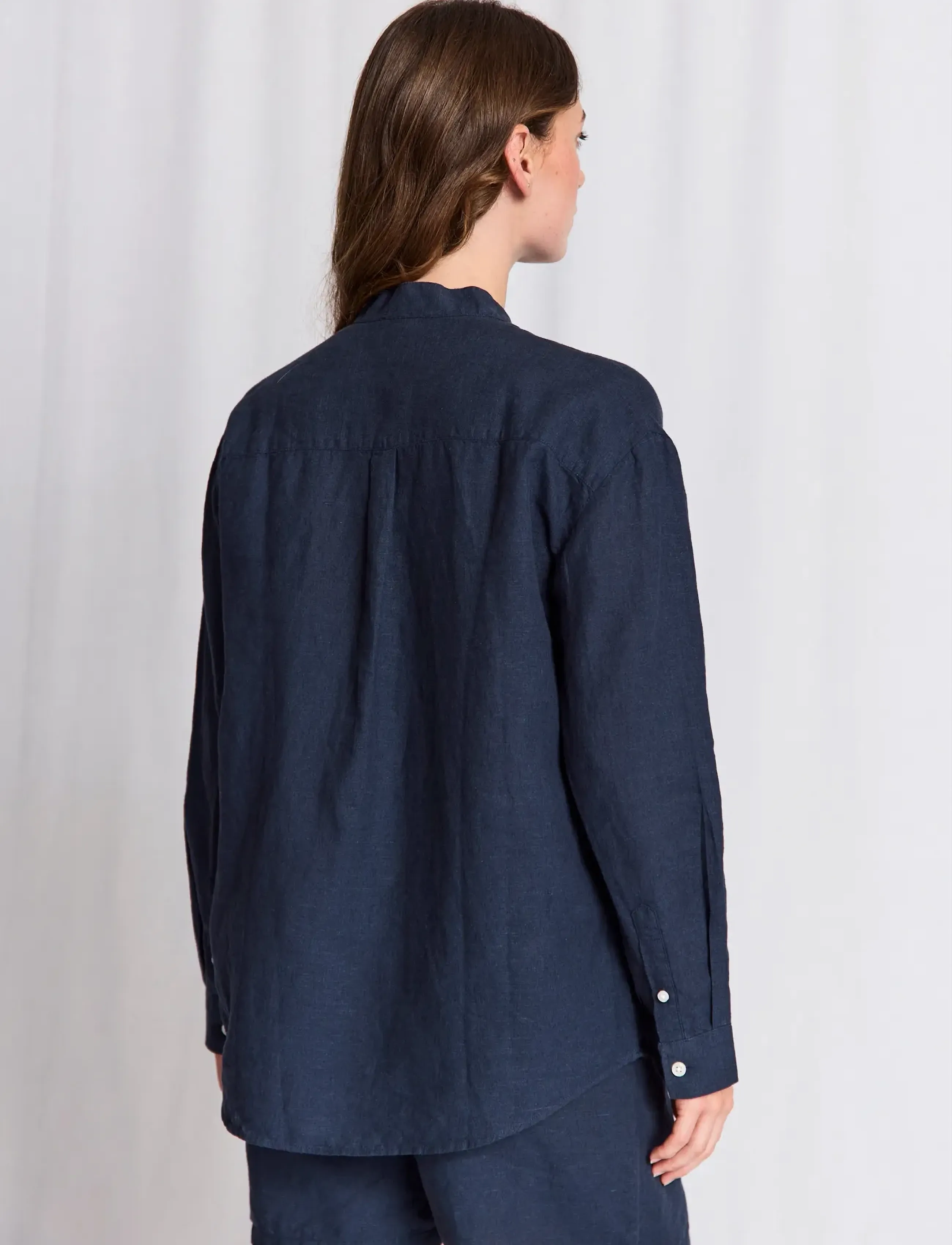 Bruun & Stengade - BS Noemi Regular Fit Shirt - linen shirts - navy - 4