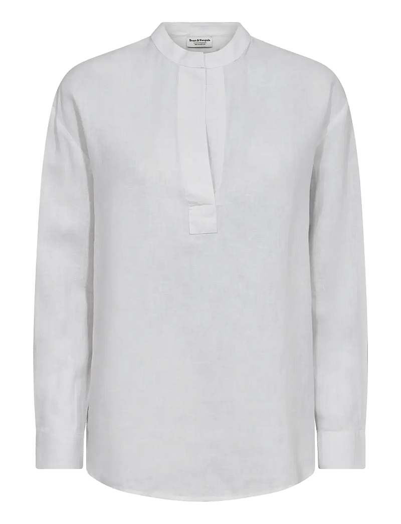 Bruun & Stengade - BS Noemi Regular Fit Shirt - leinenhemden - white - 1