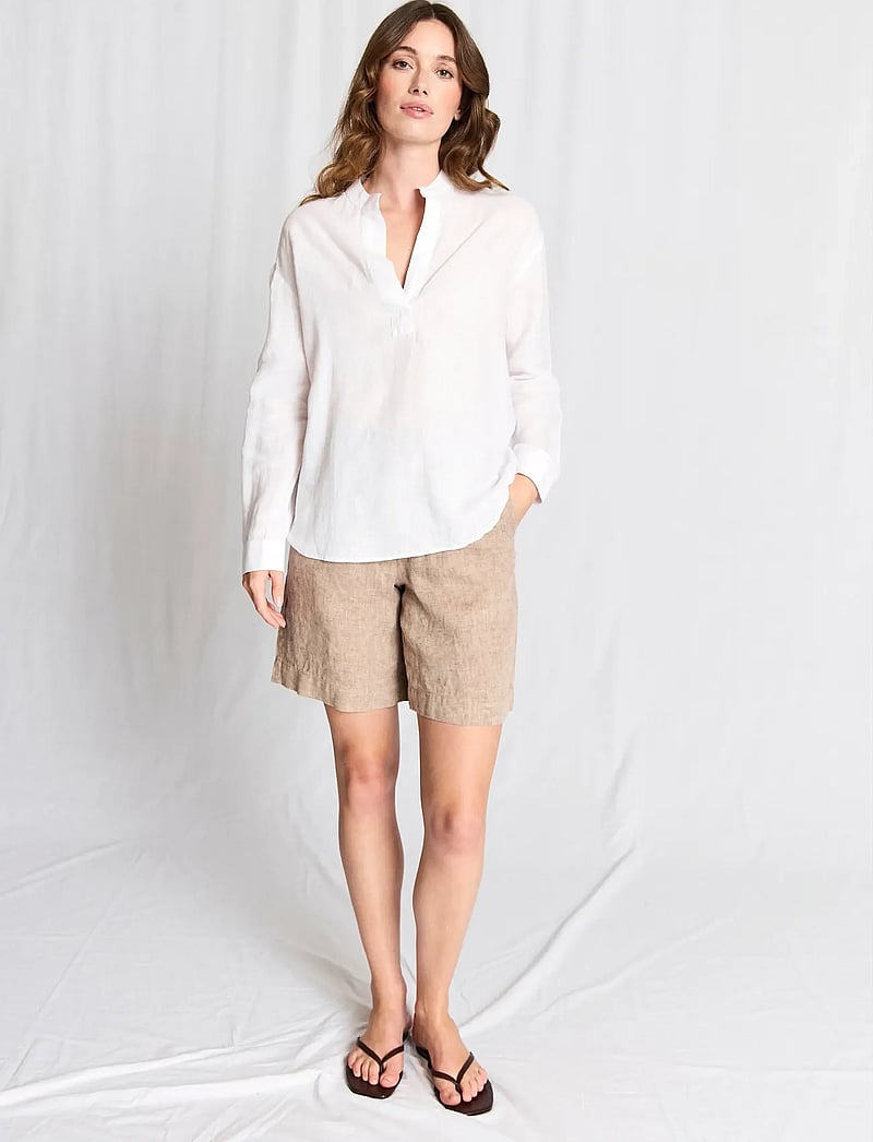 Bruun & Stengade - BS Noemi Regular Fit Shirt - leinenhemden - white - 0