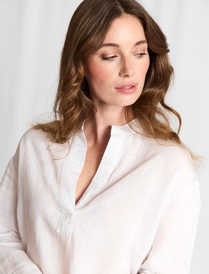 Bruun & Stengade - BS Noemi Regular Fit Shirt - leinenhemden - white - 3