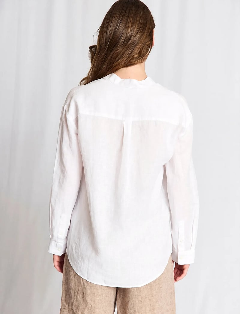 Bruun & Stengade - BS Noemi Regular Fit Shirt - leinenhemden - white - 4