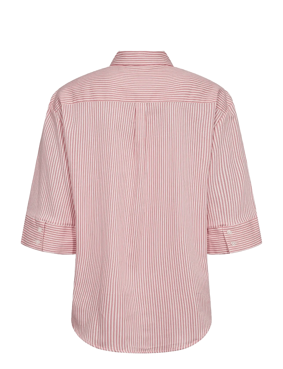 Bruun & Stengade - BS Talia Regular Fit Shirt - langärmlige hemden - lipstick red/white - 2