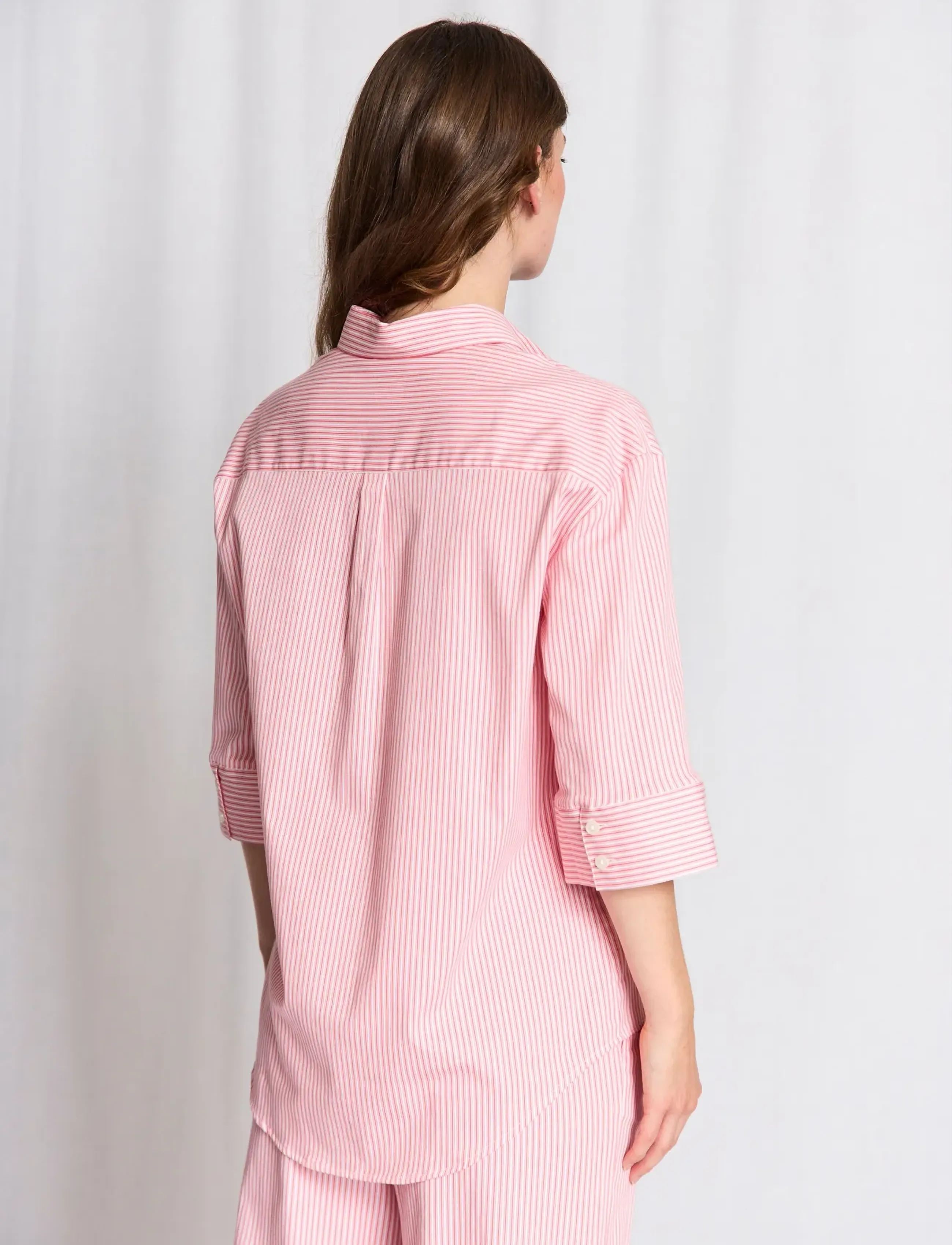 Bruun & Stengade - BS Talia Regular Fit Shirt - long-sleeved shirts - lipstick red/white - 3