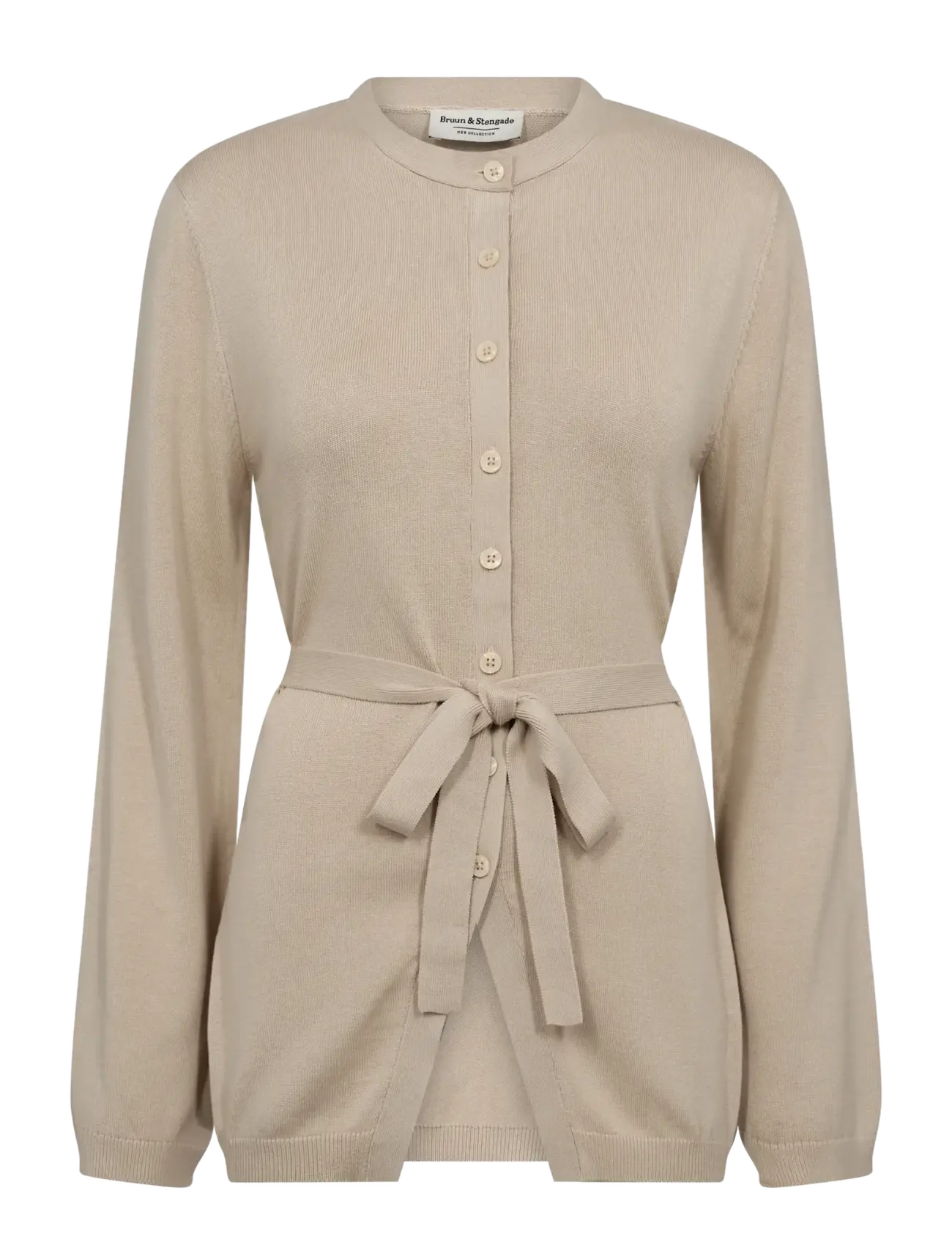 Bruun & Stengade BS Florentina Regular Fit Knitwear - Koftor - OYSTER GRAY / beige