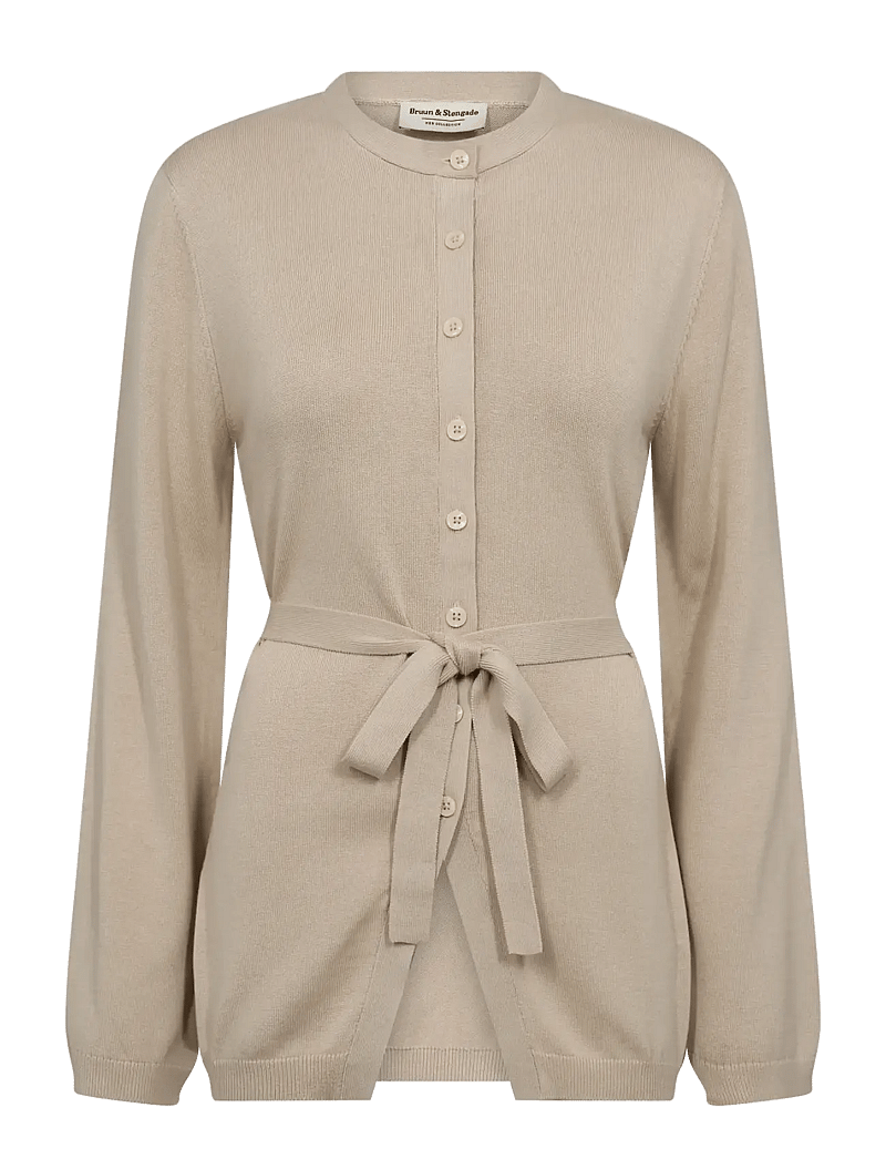 Bruun & Stengade - BS Florentina Regular Fit Knitwear - cardigans - oyster gray - 1