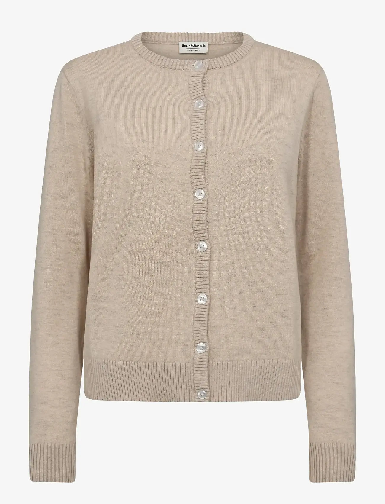 Bruun & Stengade - BS Dona Regular Fit Knitwear - koftor - light brown - 1