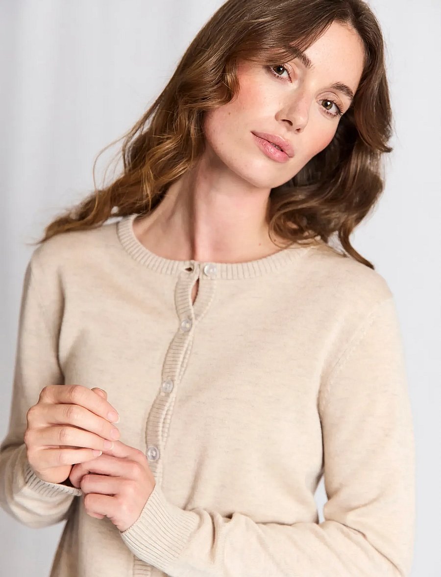 Bruun & Stengade - BS Dona Regular Fit Knitwear - kardiganid - light brown - 4