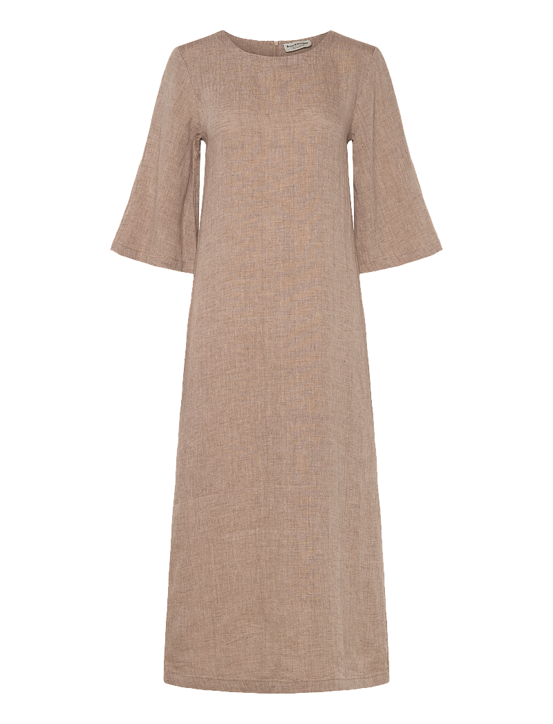 Bruun & Stengade - BS Kairah Regular Fit Dress - t-shirt-kleider - brown - 0