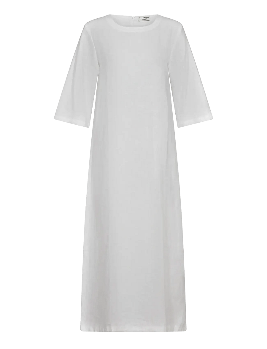 Bruun & Stengade - BS Kairah Regular Fit Dress - t-shirt-kleider - white - 1