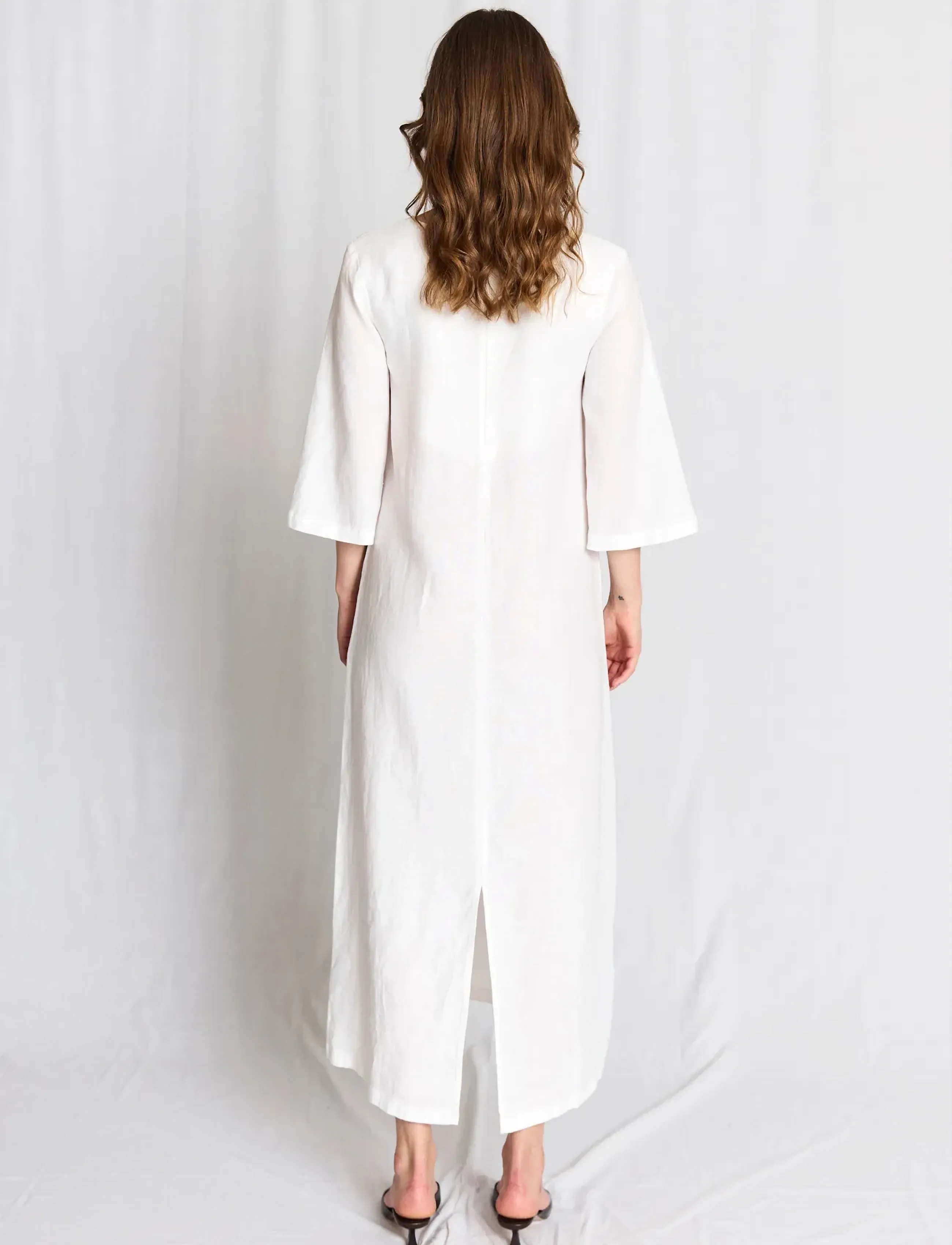 Bruun & Stengade - BS Kairah Regular Fit Dress - vabaaja kleidid - white - 3