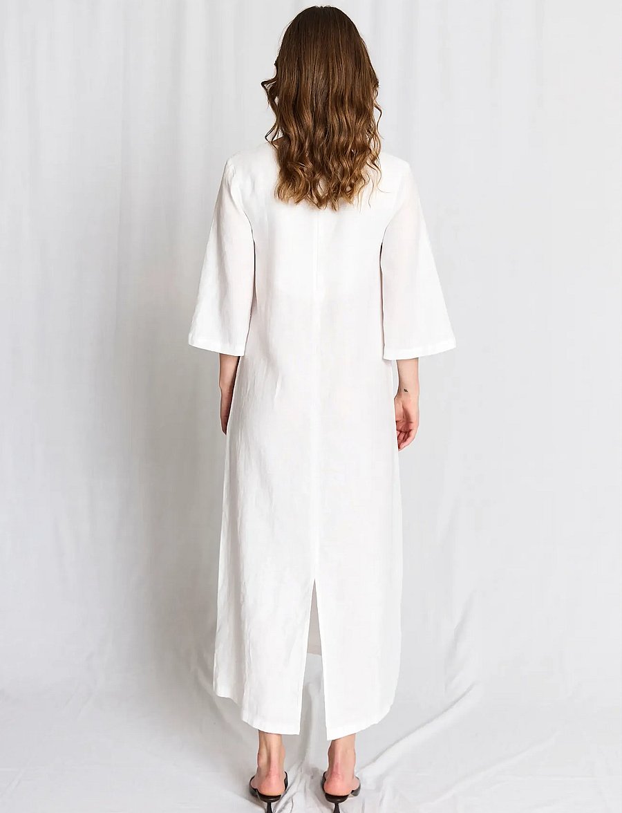 Bruun & Stengade - BS Kairah Regular Fit Dress - t-shirt-kleider - white - 3