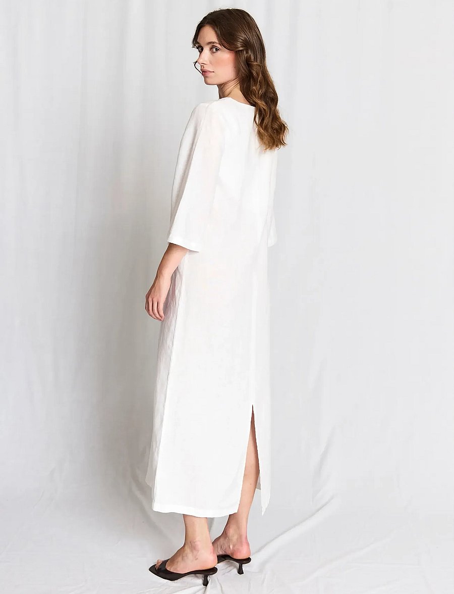 Bruun & Stengade - BS Kairah Regular Fit Dress - t-shirt-kleider - white - 4