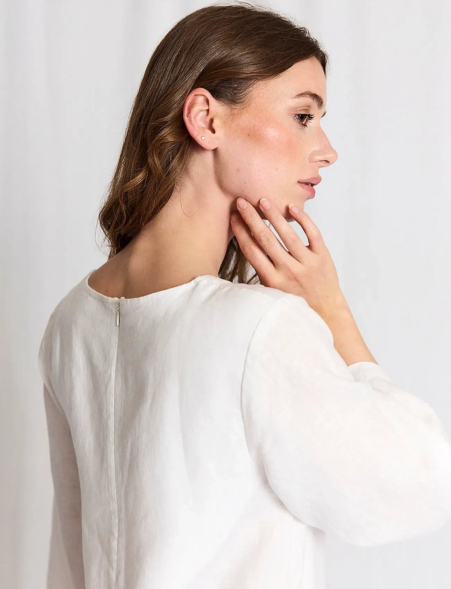 Bruun & Stengade - BS Kairah Regular Fit Dress - t-shirt-kleider - white - 5