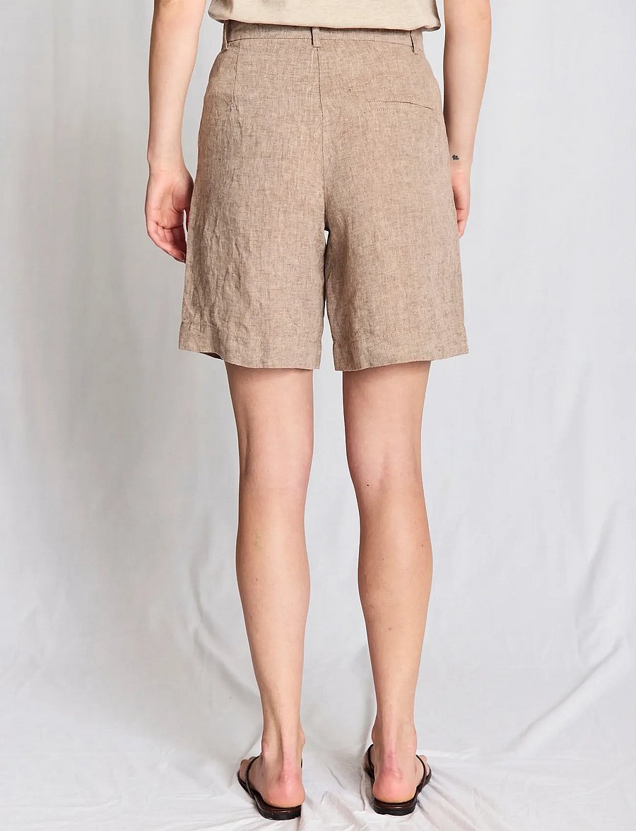 Bruun & Stengade - BS Kricia Regular Fit Pants - leinen-shorts - brown - 4