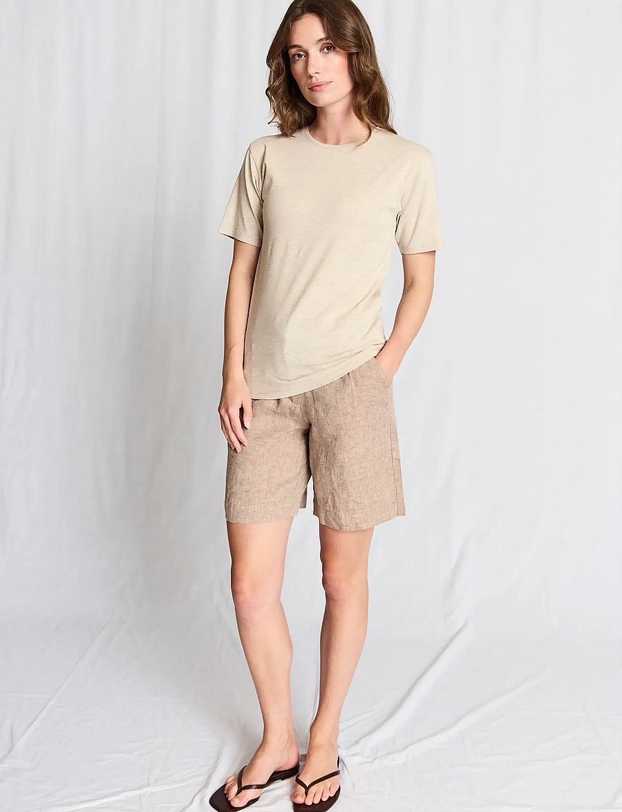 Bruun & Stengade - BS Kricia Regular Fit Pants - leinen-shorts - brown - 5