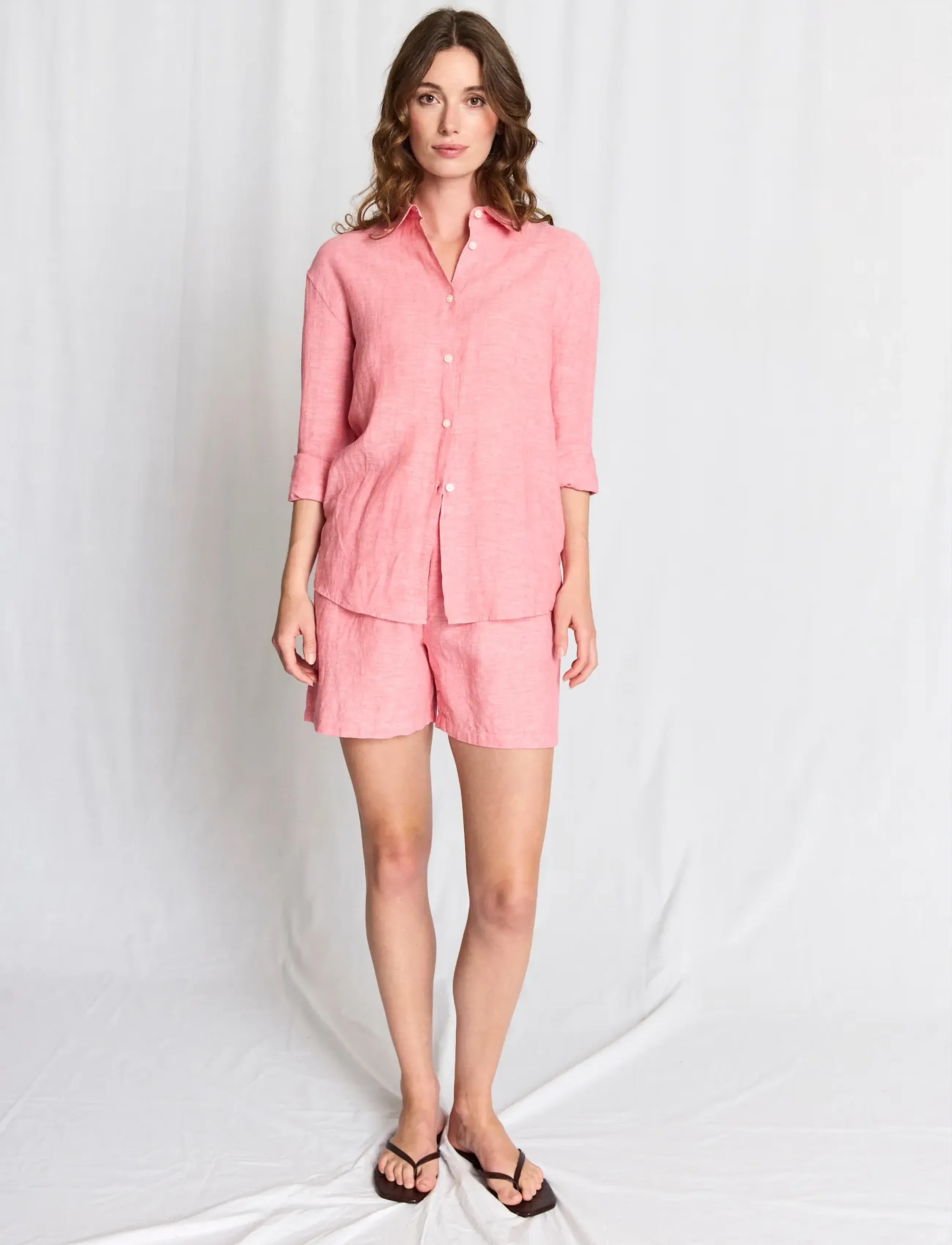 Bruun & Stengade - BS Oriana Regular Fit Shorts - hörstuttbuxur - pink - 5
