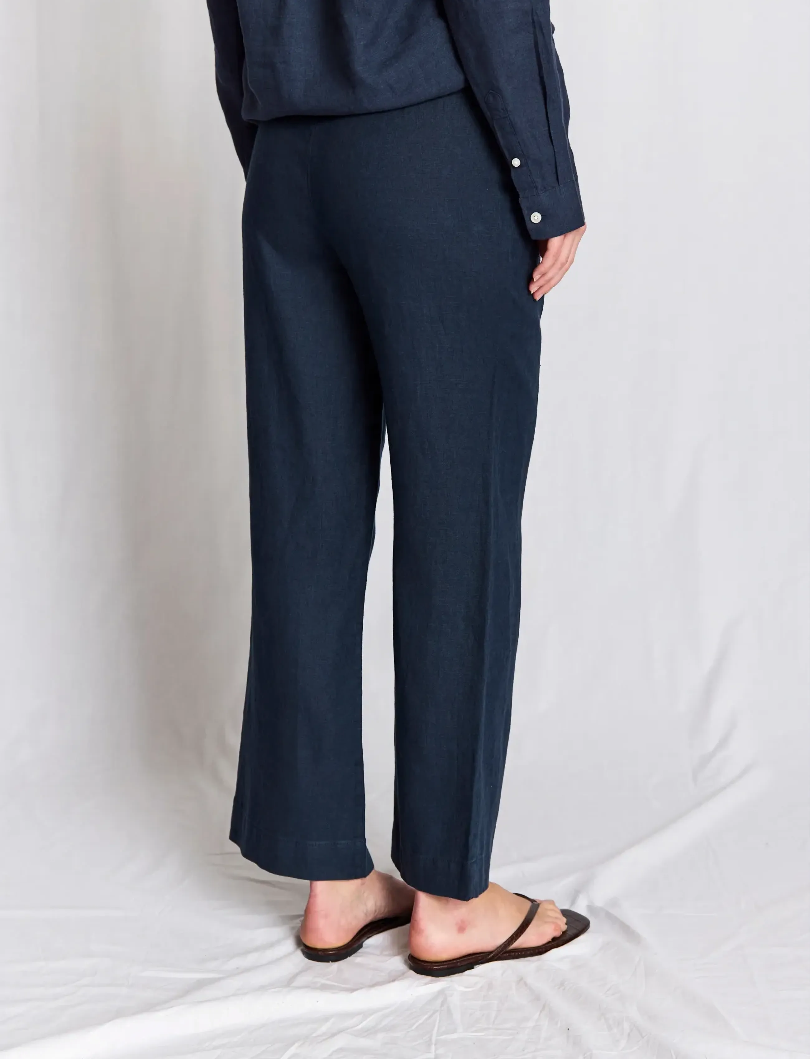 Bruun & Stengade - BS Betty Pants - spodnie lniane - navy - 3