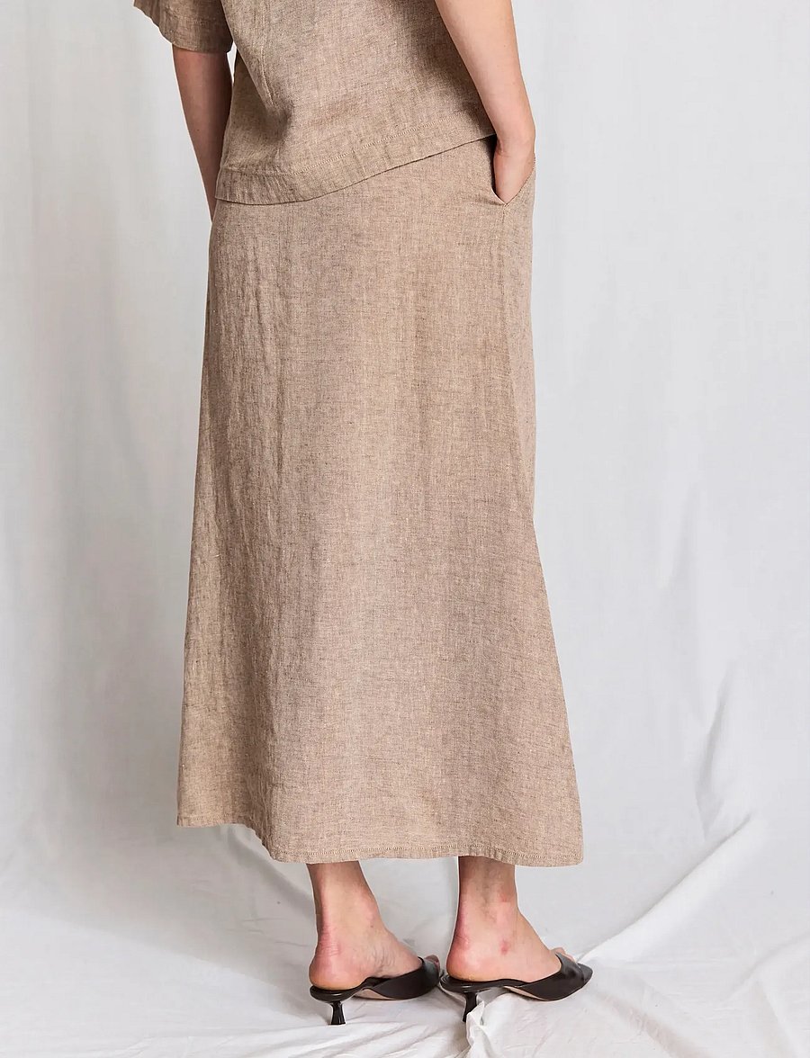 Bruun & Stengade - BS Jolanda Regular Fit Skirt - jupes longues - brown - 4