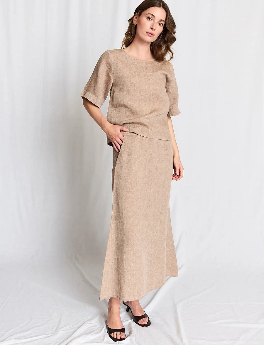 Bruun & Stengade - BS Jolanda Regular Fit Skirt - jupes longues - brown - 5
