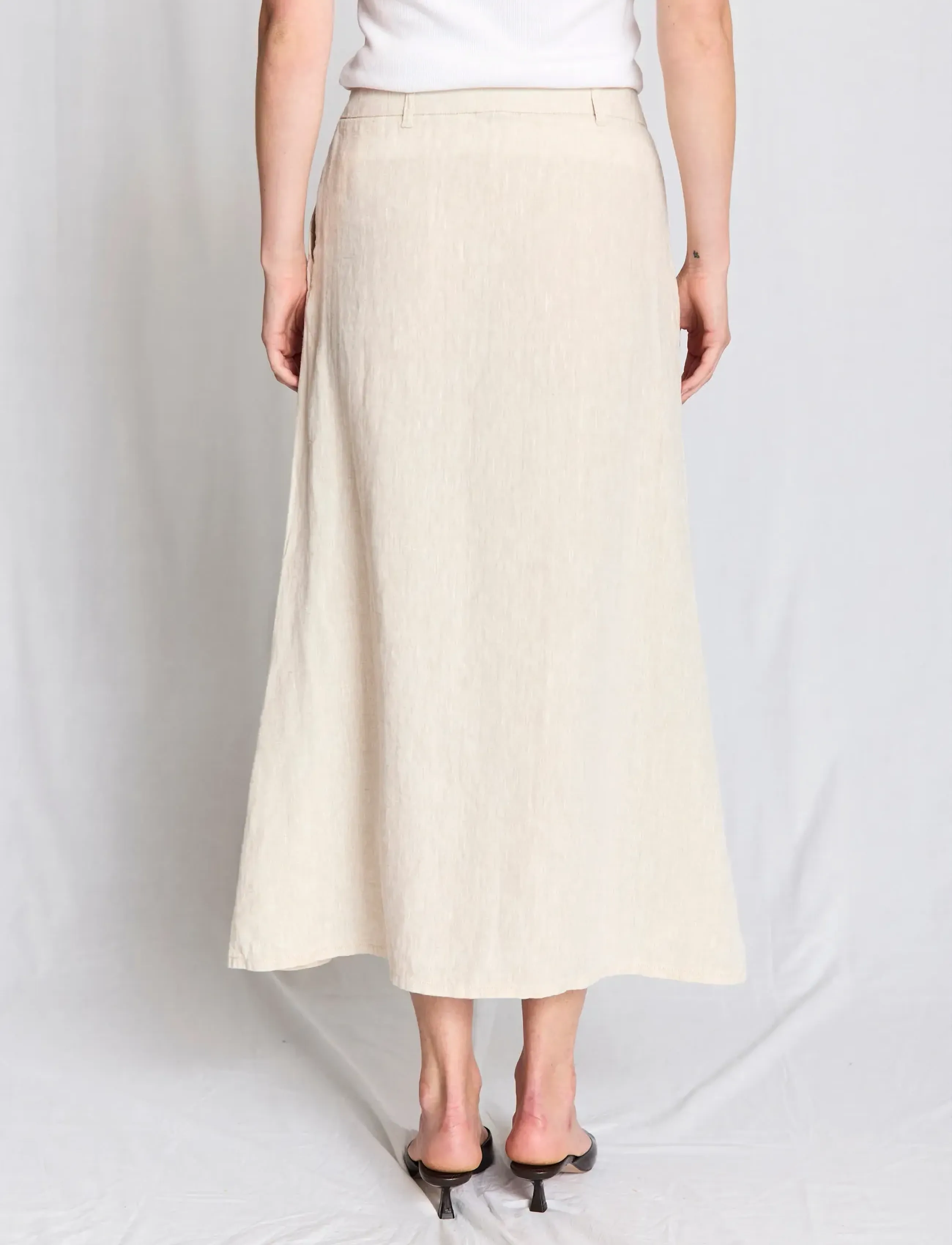 Bruun & Stengade - BS Jolanda Regular Fit Skirt - maxi nederdele - sand - 3