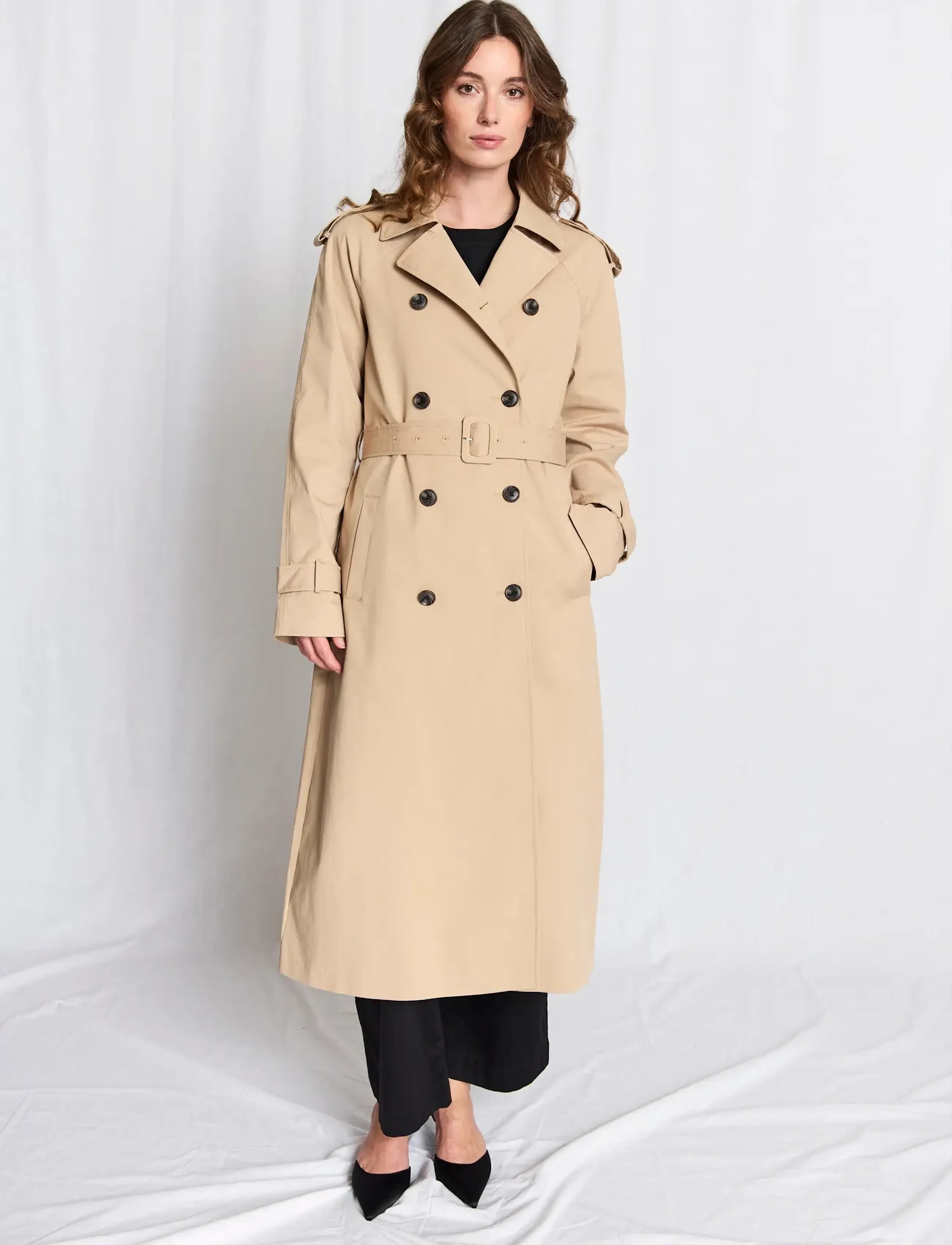 Bruun & Stengade Bs Benenike Coat, 40, Coats, Beige - Trench Frauen