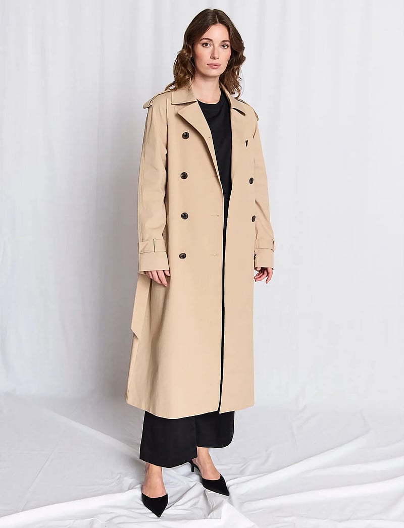 Bruun & Stengade - BS Benenike Coat - trenchcoats - beige - 3