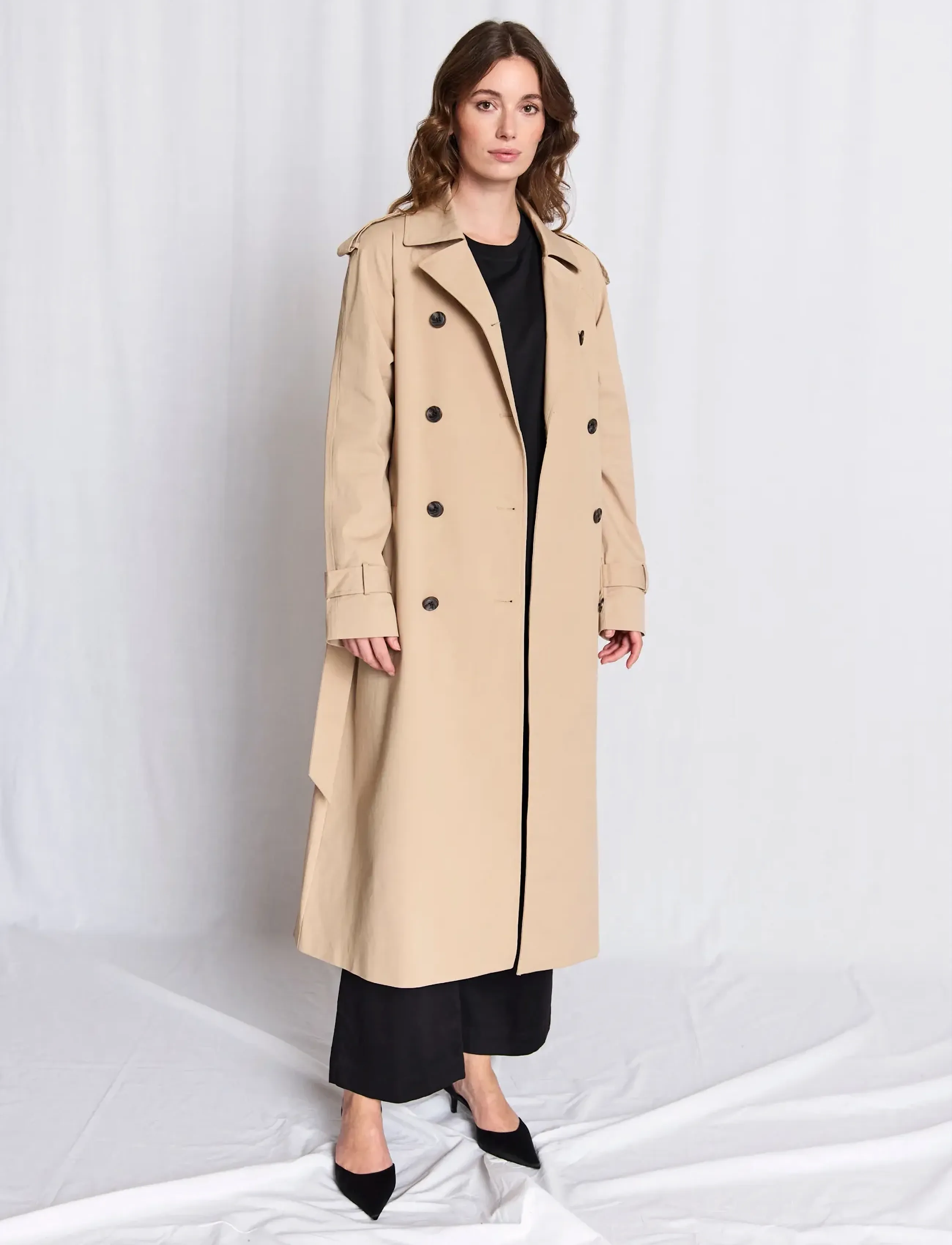Bruun & Stengade - BS Benenike Coat - trenchcoats - beige - 3