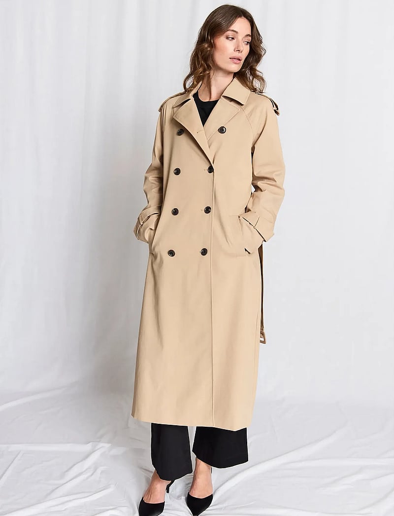 Bruun & Stengade - BS Benenike Coat - trenchcoats - beige - 4
