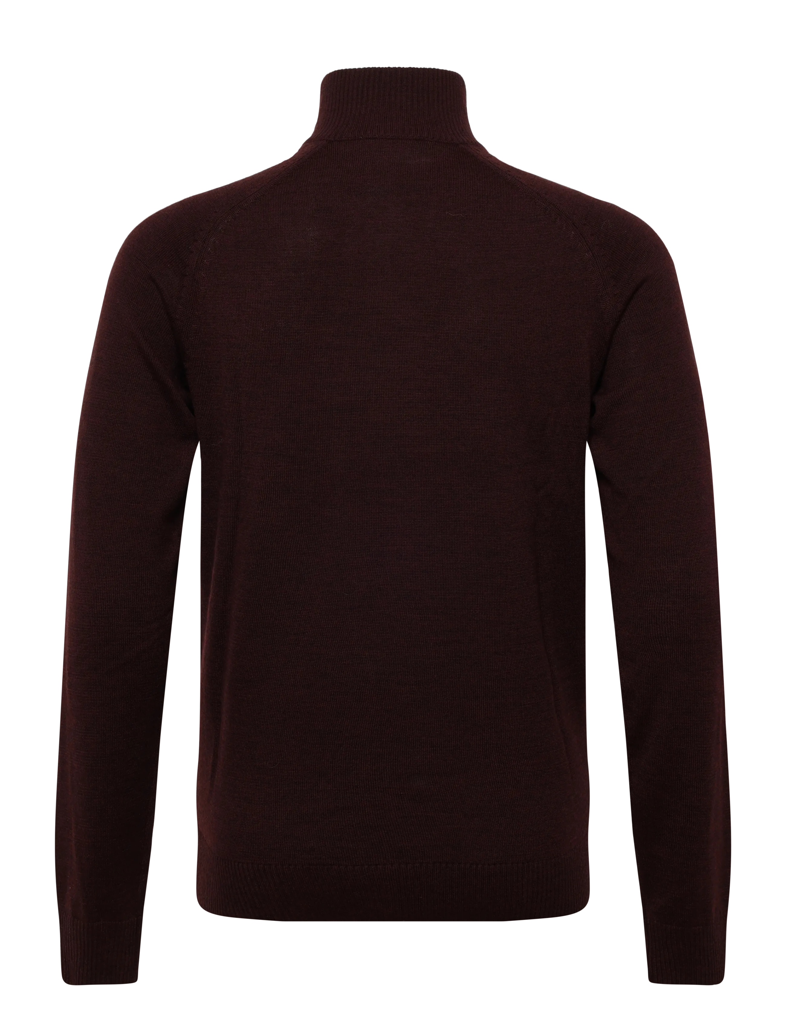Bruun & Stengade - BS Pelle Regular Fit Knitwear - pullover mit halbem reißverschluss - bordeaux - 1
