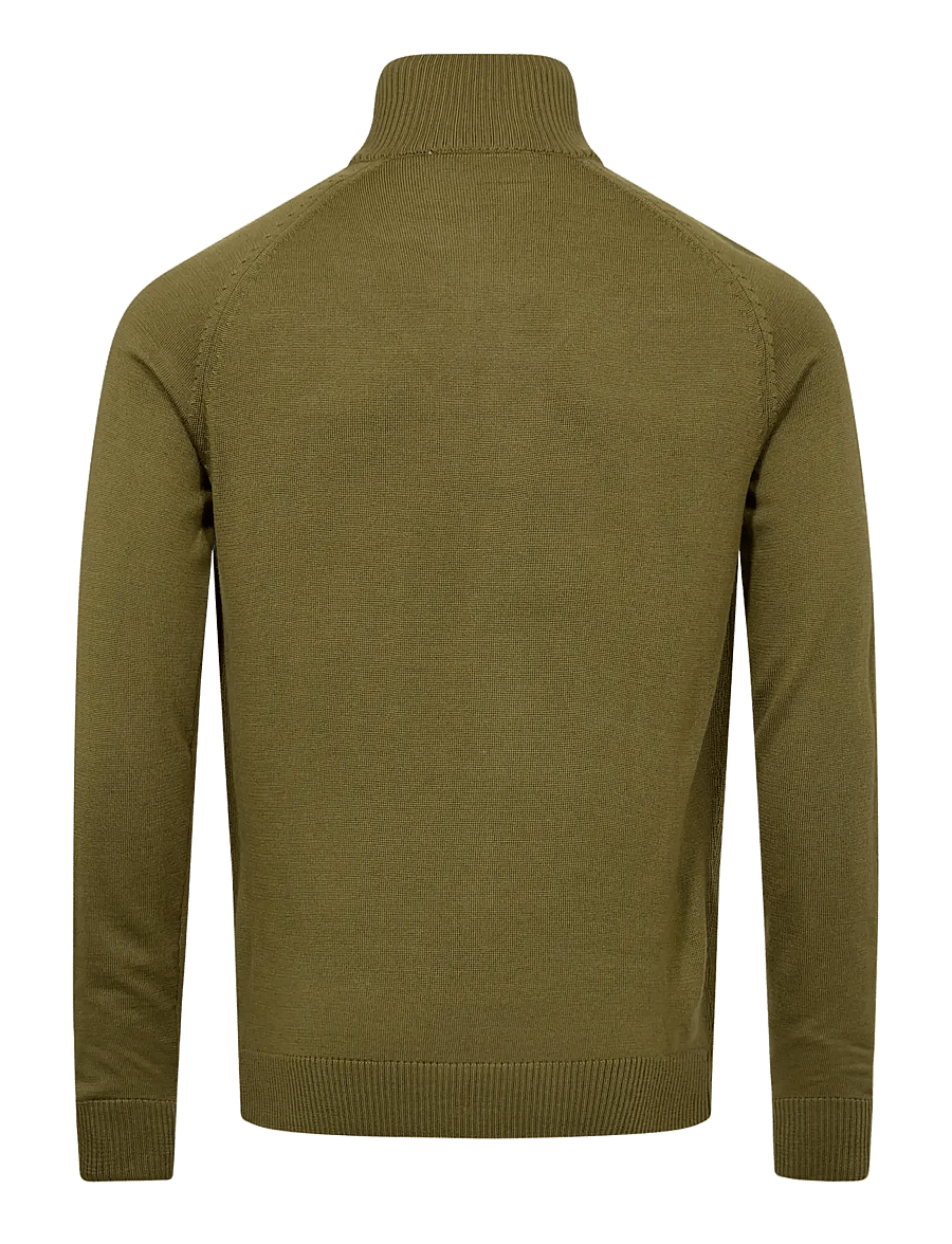 Bruun & Stengade - BS Pelle Regular Fit Knitwear - pullover mit halbem reißverschluss - bright green - 1