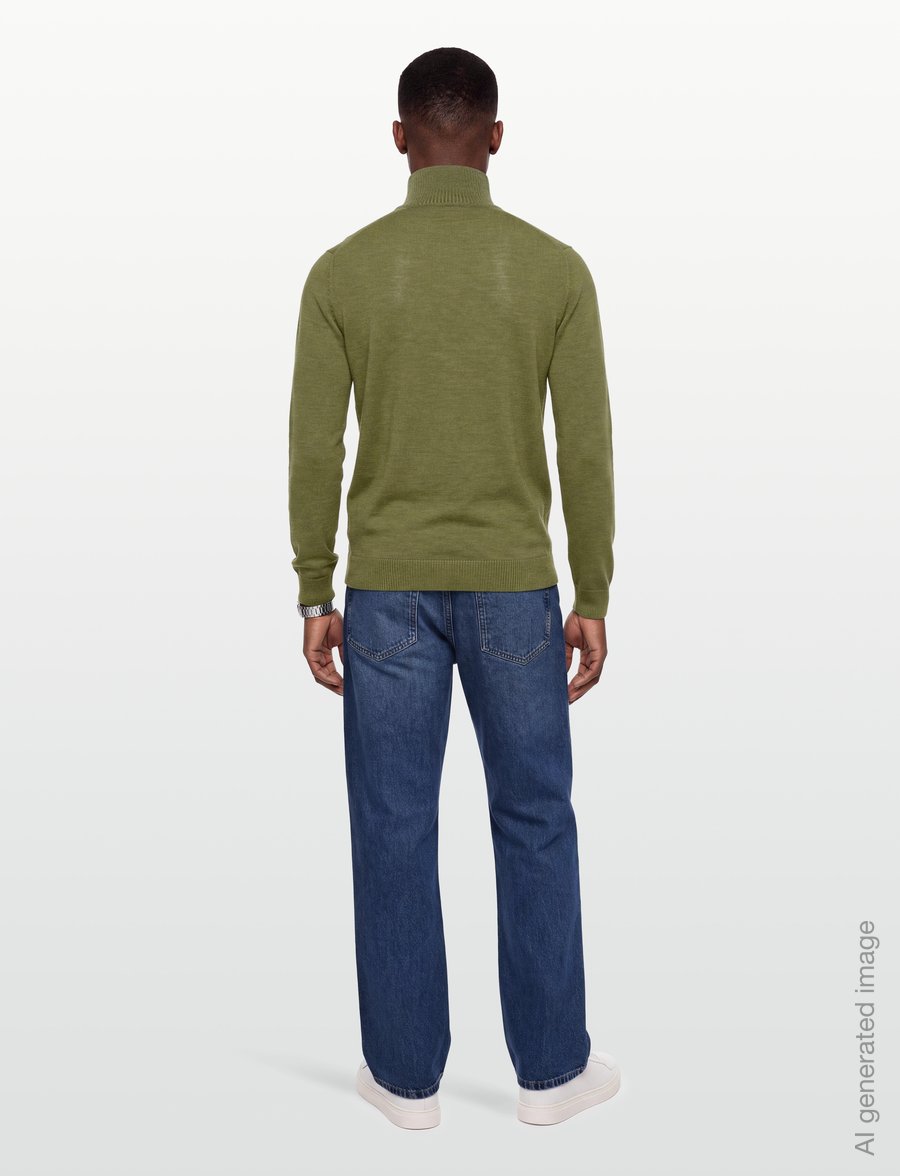 Bruun & Stengade - BS Pelle Regular Fit Knitwear - halfzip strik - bright green - 4