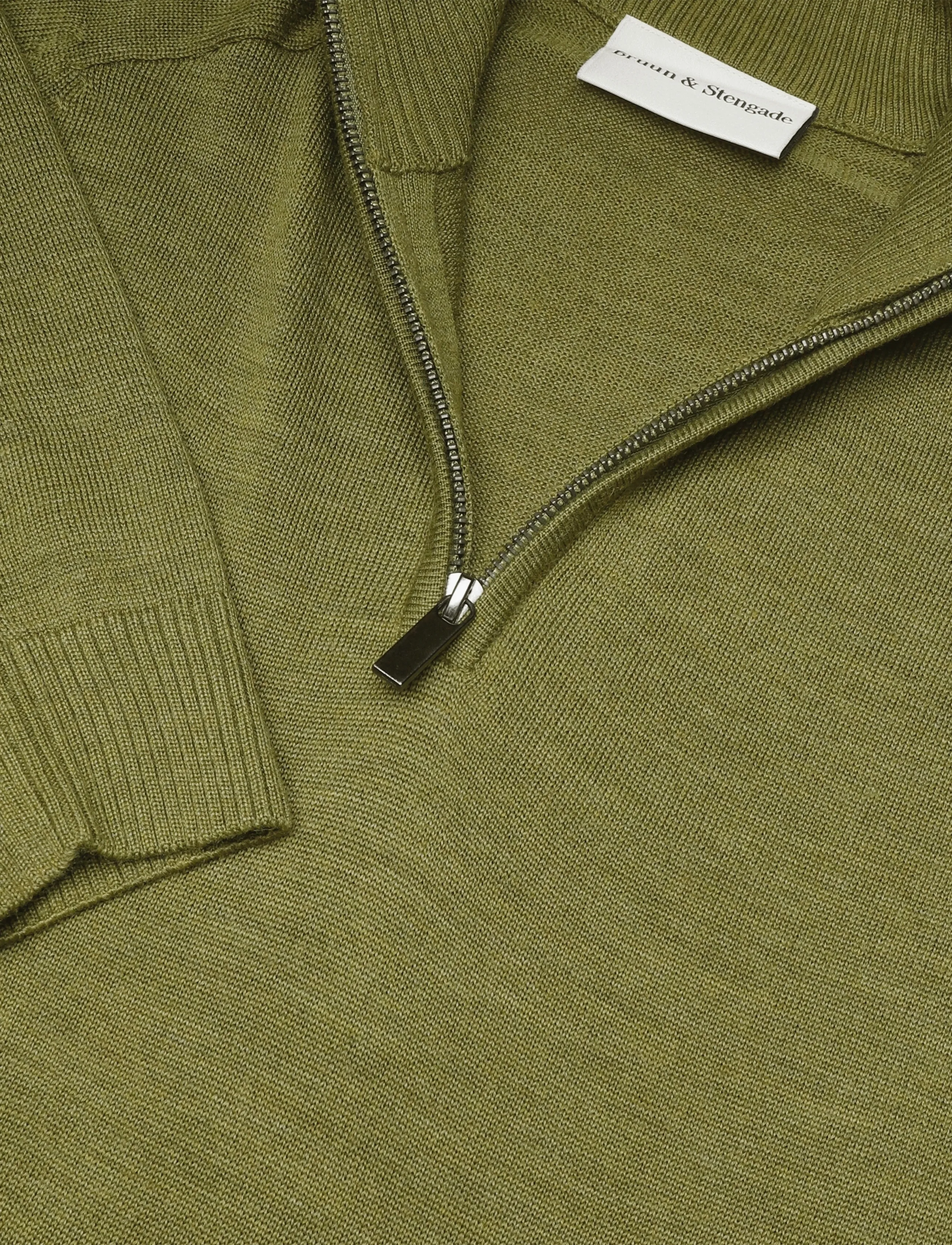 Bruun & Stengade - BS Pelle Regular Fit Knitwear - halfzip strik - bright green - 5