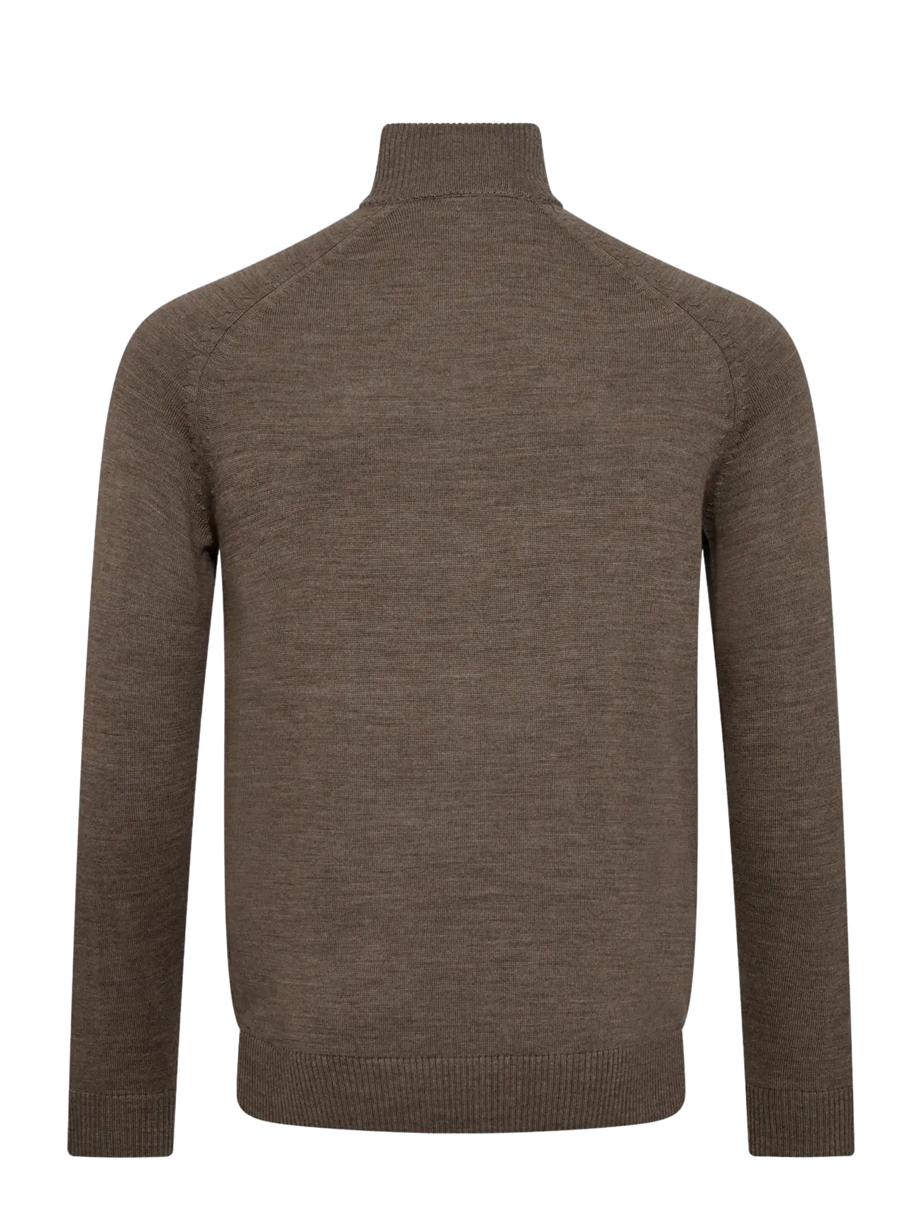 Bruun & Stengade - BS Pelle Regular Fit Knitwear - half zip jumpers - brown - 1