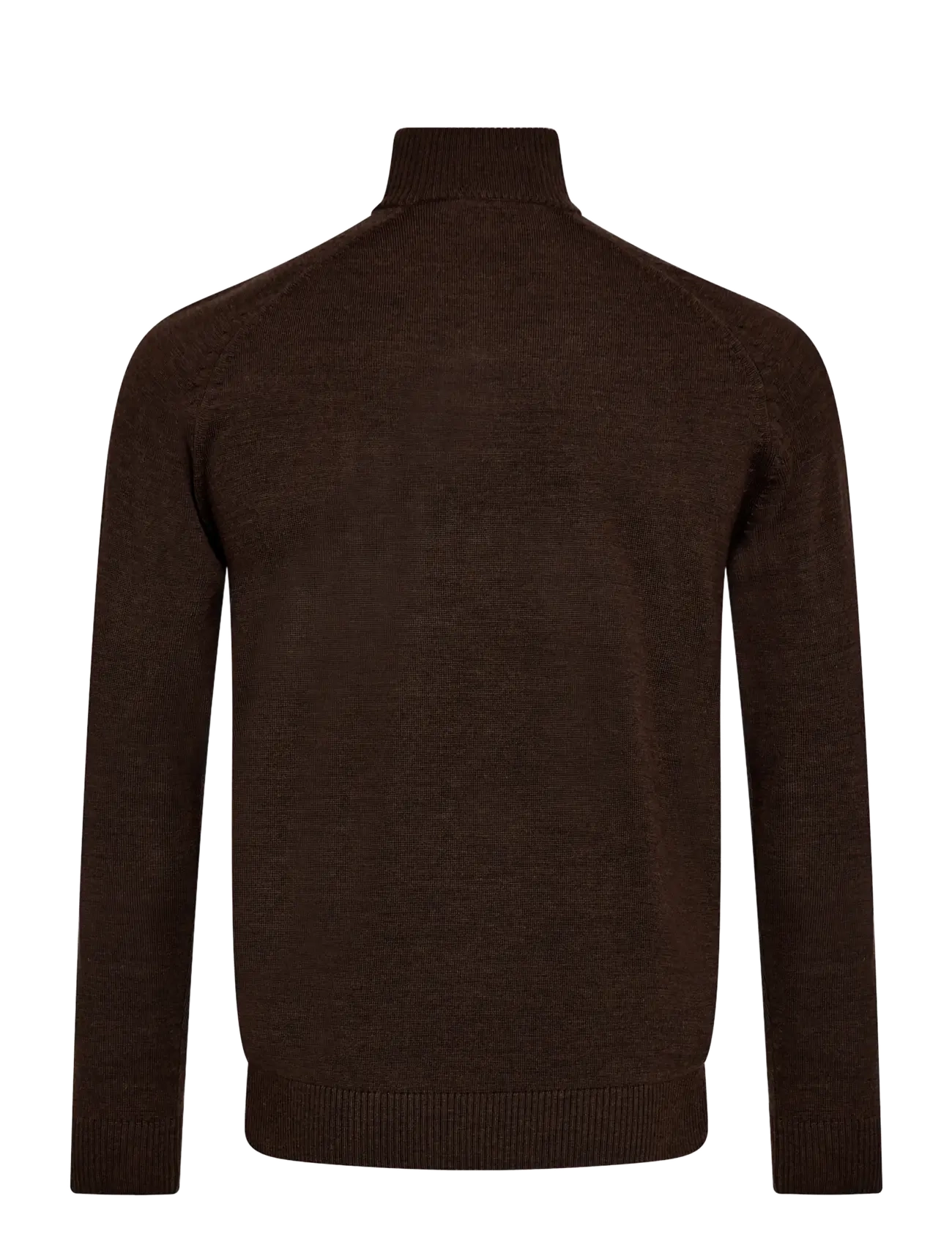Bruun & Stengade - BS Pelle Regular Fit Knitwear - pullover mit halbem reißverschluss - dark brown - 1