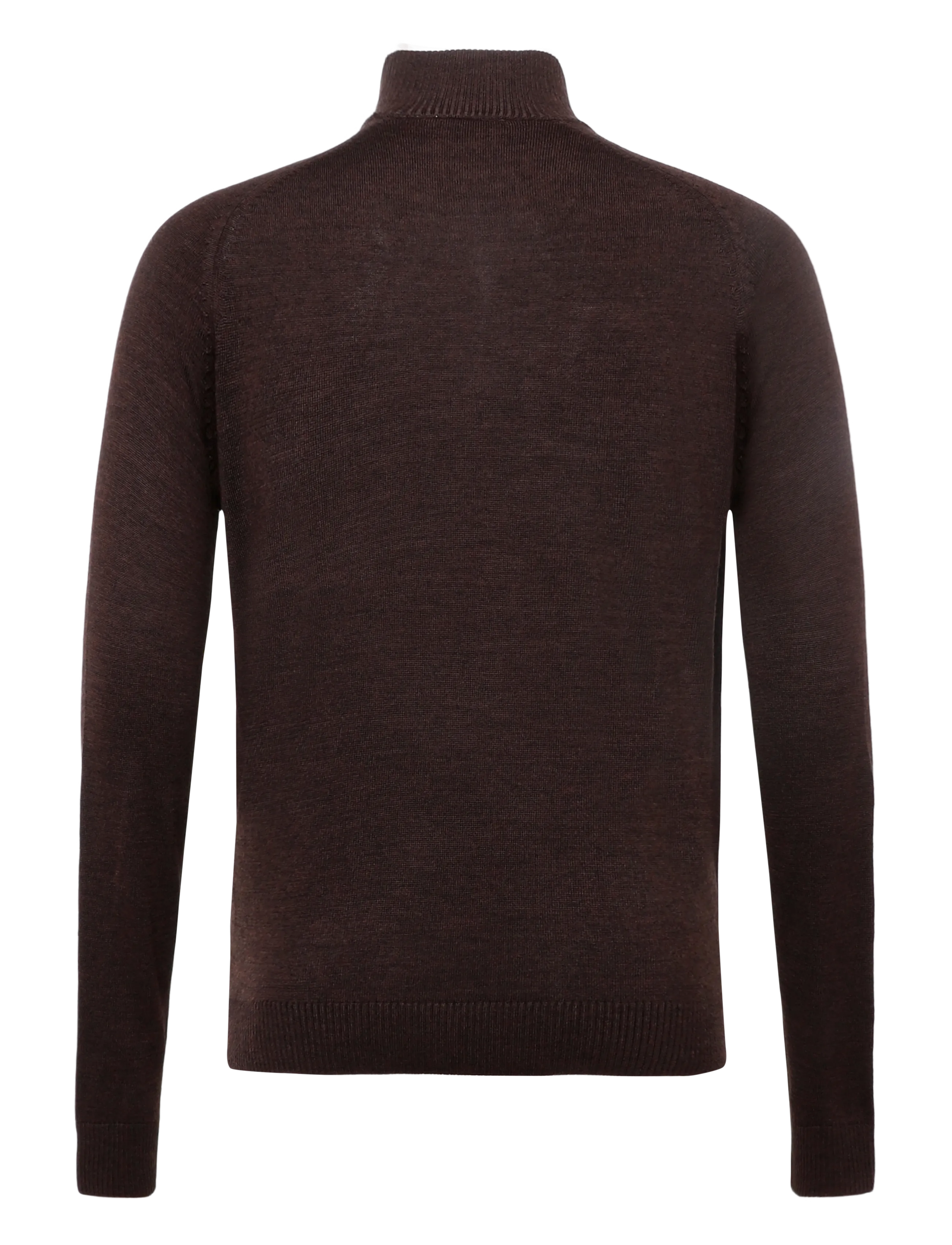 Bruun & Stengade - BS Pelle Regular Fit Knitwear - pullover mit halbem reißverschluss - dark brown - 2