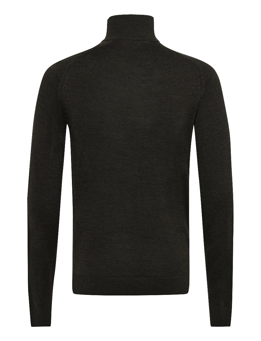 Bruun & Stengade - BS Pelle Regular Fit Knitwear - pullover mit halbem reißverschluss - green - 1