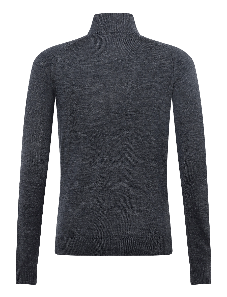 Bruun & Stengade - BS Pelle Regular Fit Knitwear - pullover mit halbem reißverschluss - grey - 2