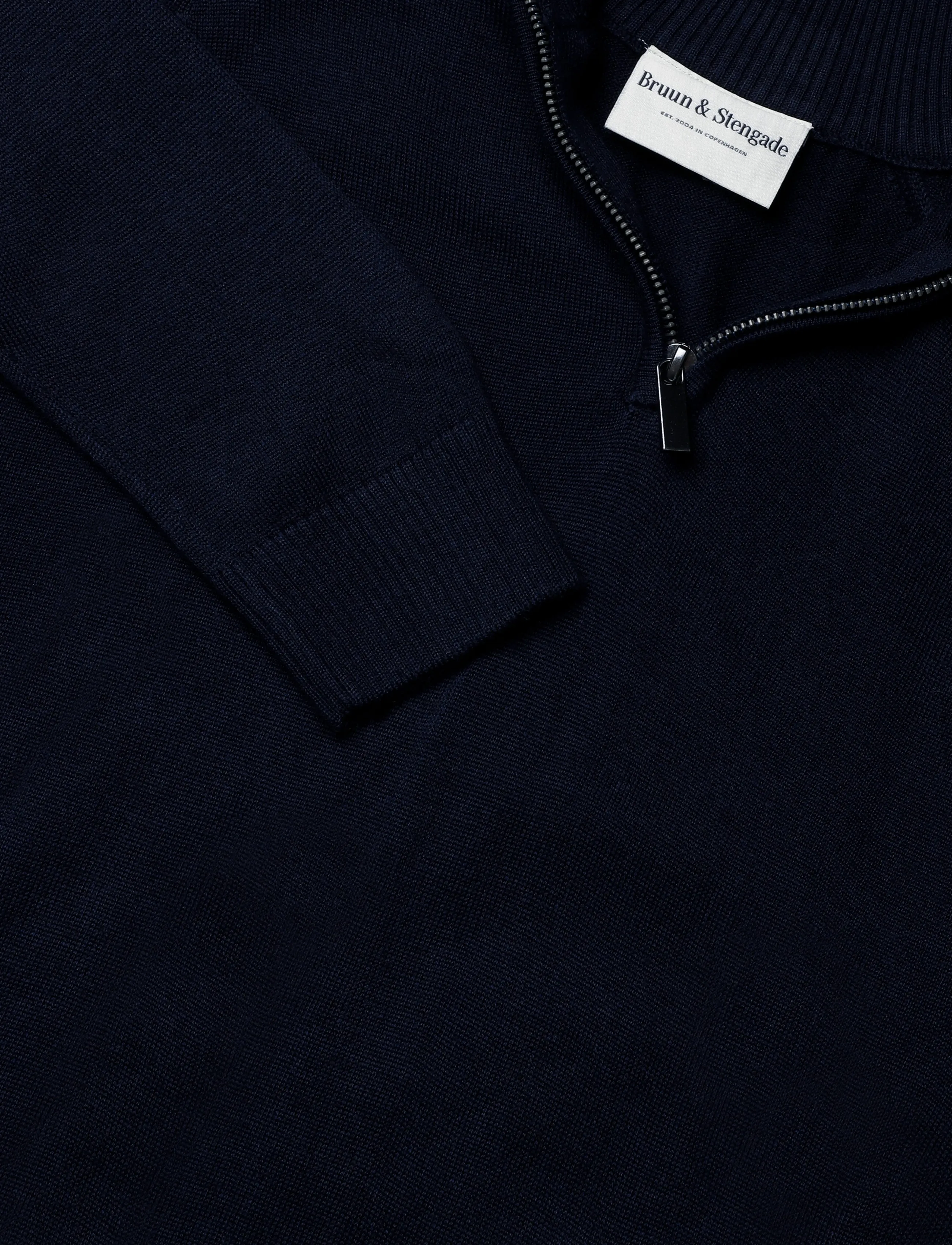 Bruun & Stengade - BS Pelle Regular Fit Knitwear - half zip jumpers - navy - 5